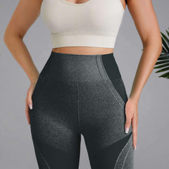 High Waist Yoga Shorts for Women - Blocks Design