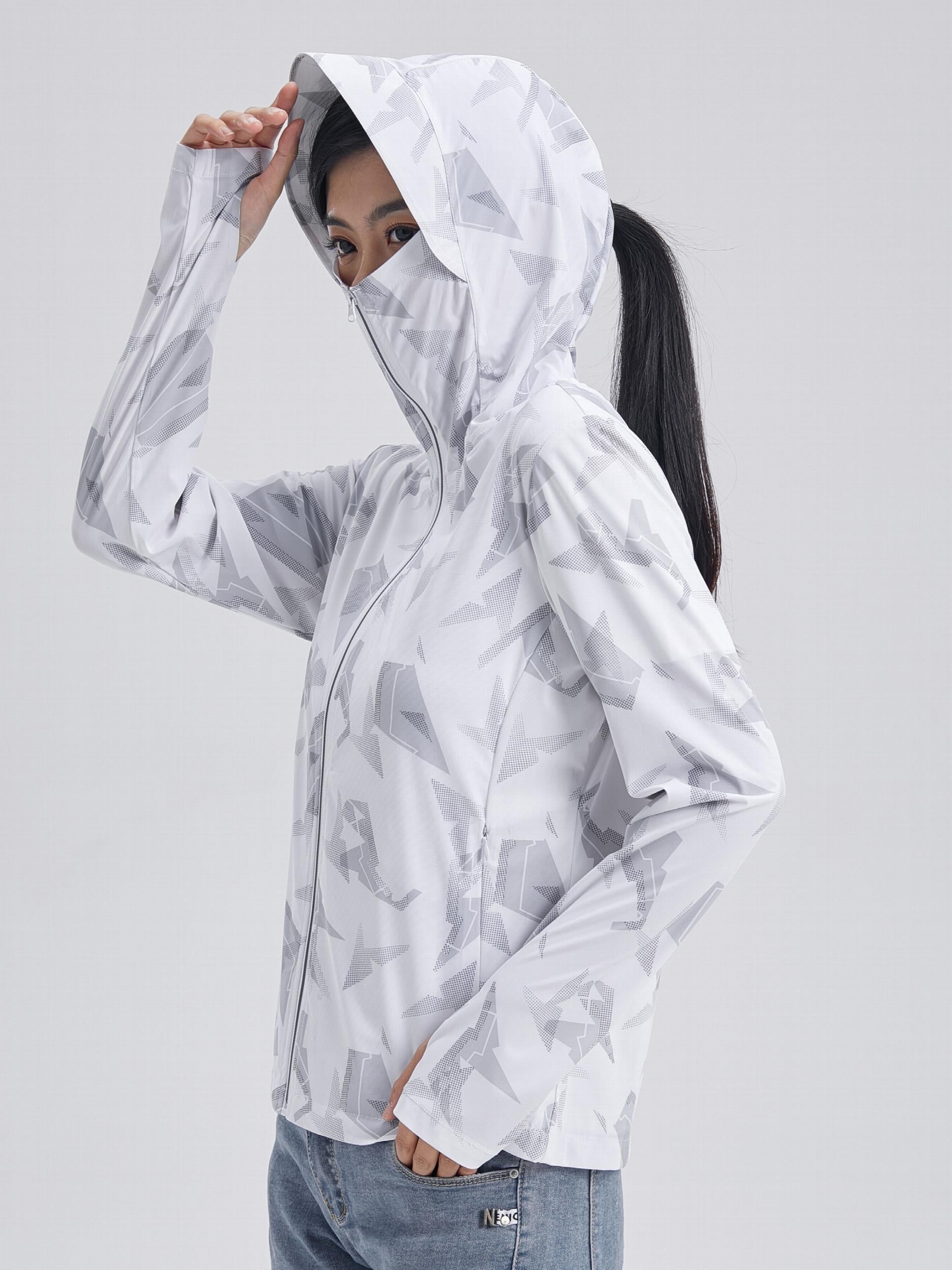 Geometric Pattern UPF50 Ice Silk Sun Protection Jacket