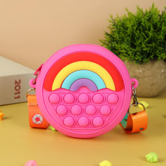 Silicone Rainbow Shoulder Bag Compression Bubble Bag