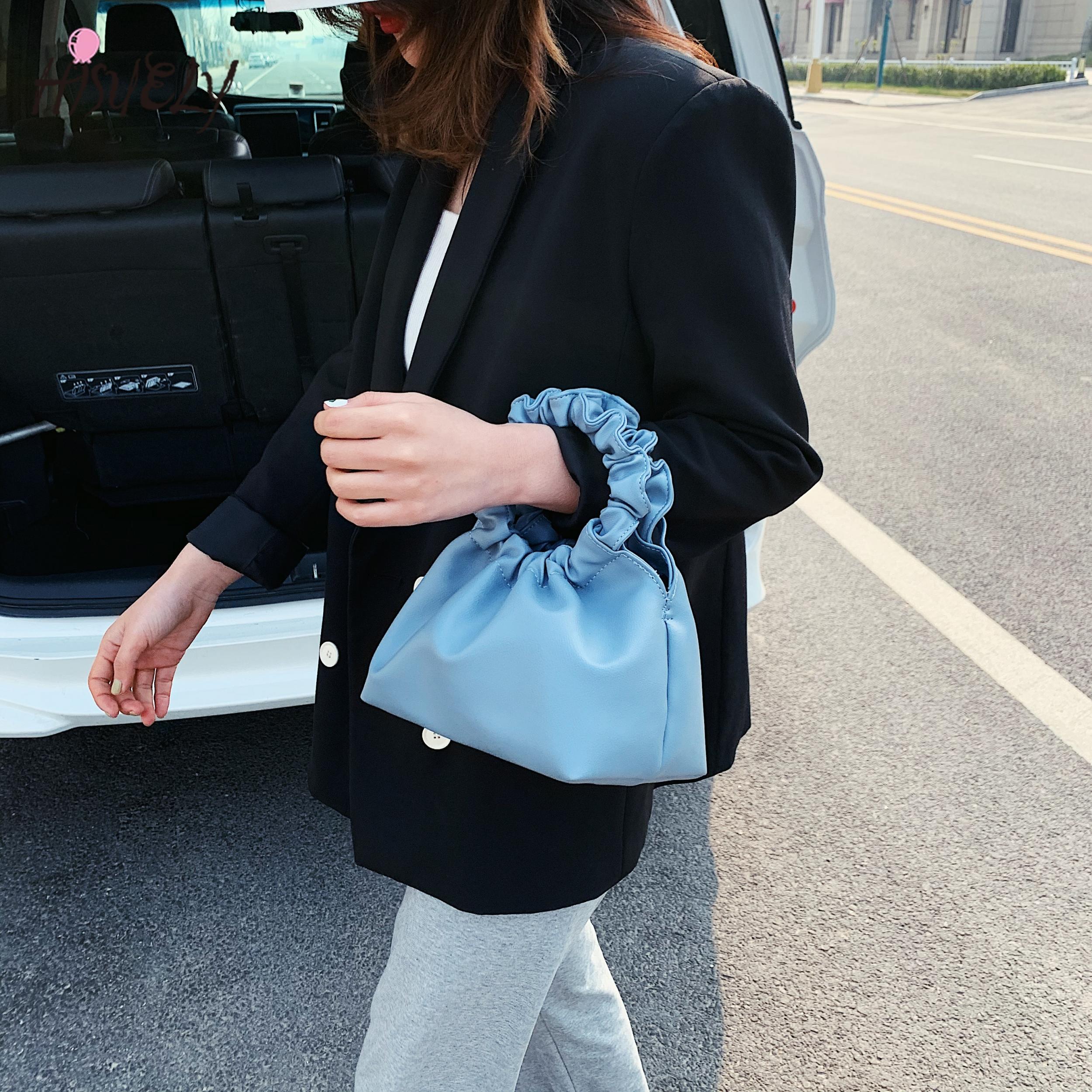 PU Leather Cloud Tote Bags For Women Shoulder Messenger Bag Female Handbags