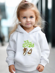 2pcs Shoes Print Outfits Girls Hoodies Jogger Pants Set For Girls