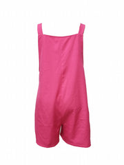 Solid Patched Pockets Romper Jumpsuit Sleeveless Casual Women's Clothing