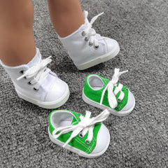 18 inch Doll Canvas Shoes Set of 2 Pairs
