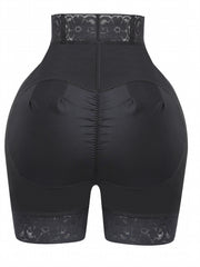 Lace Trim Shaping Shorts High Waist Seamless Tummy Control Shorts