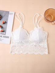 Lace Wireless Bra Double Straps Comfy & Breathable Women's Lingerie