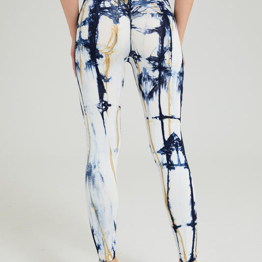 Tie Dye Seamless Fitness Yoga Leggings High Stretch Pants