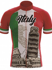 Italia Men's Cycling Jersey - Quick Dry Short Sleeve Shirt
