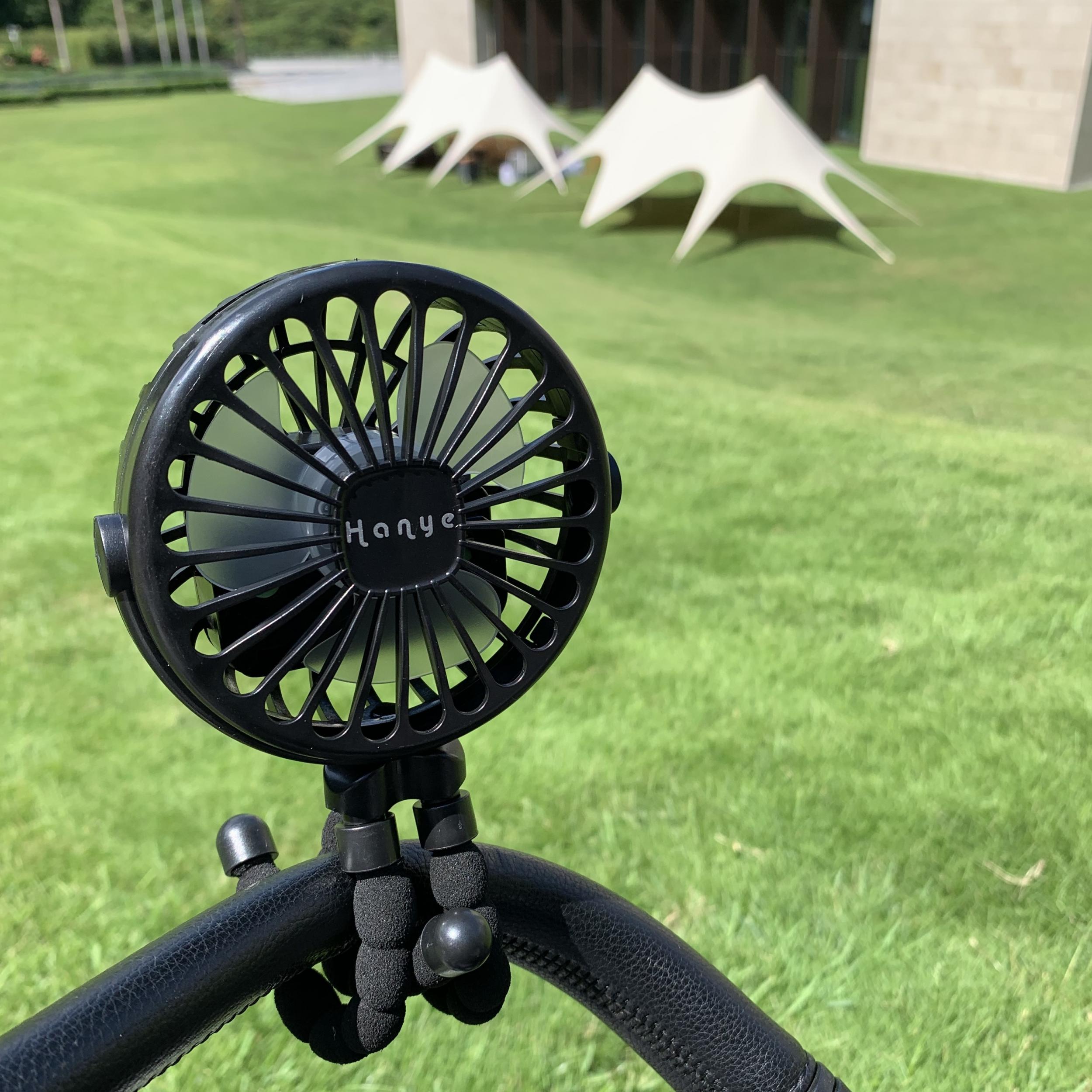 USB Rechargeable Portable Fan Octopus Mini Luminous Fan Stand Wind 3 Speeds