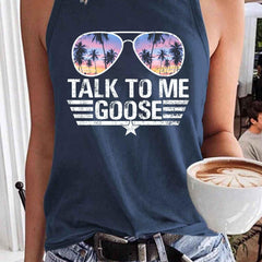 Crew Neck Tank Top Sleeveless Summer Casual Shirt