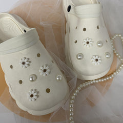 10pcs Faux Pearl Shoe Charms for Clogs - DIY Shoes Accessories