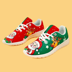 Christmas Cartoon Print Non slip Women's Sneakers