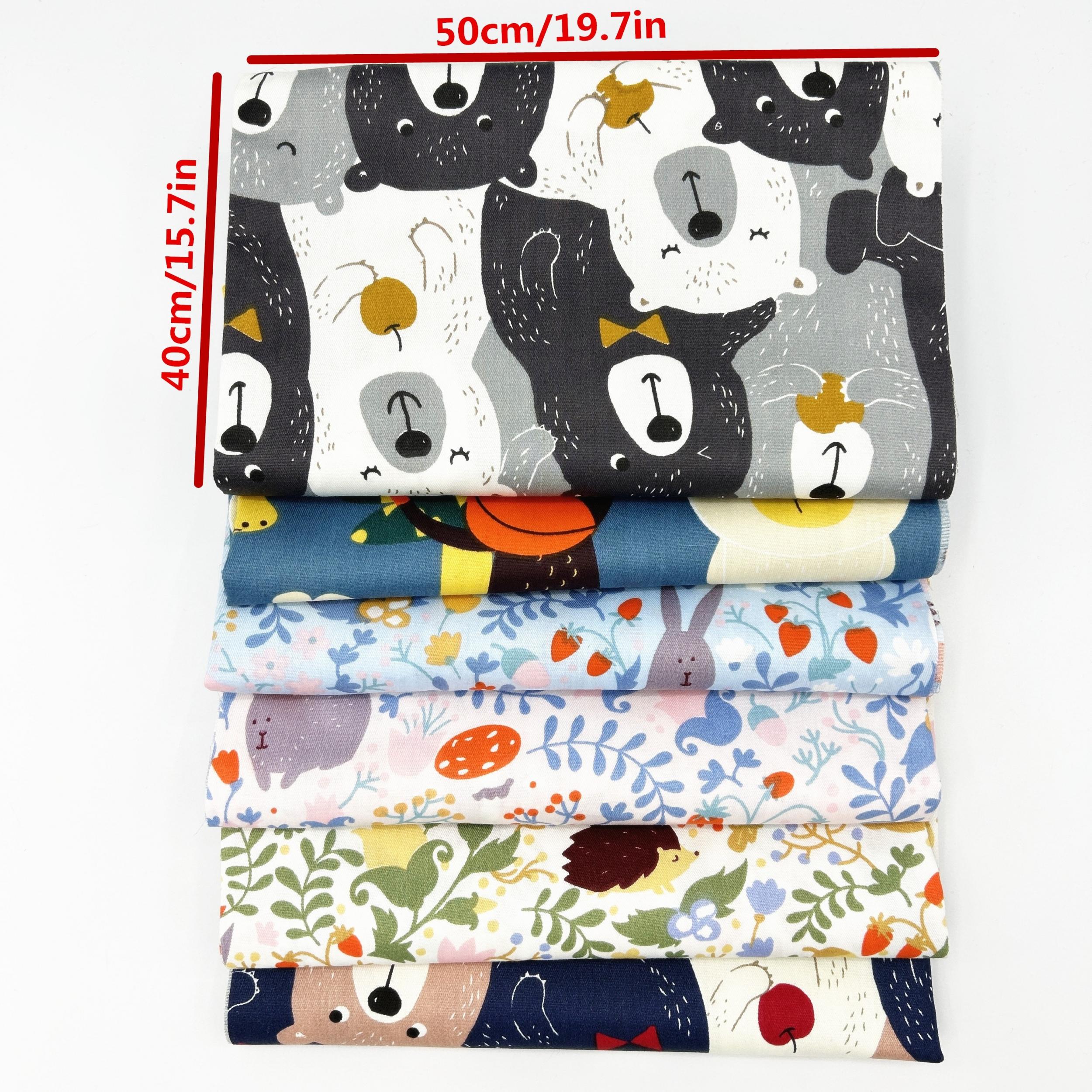 6pcs Soft Cotton Rocket Plant Twill Printed Fabric for Duvet Cover DIY