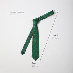 Men's Business Casual Cotton Cloth Flower Graphic Tie
