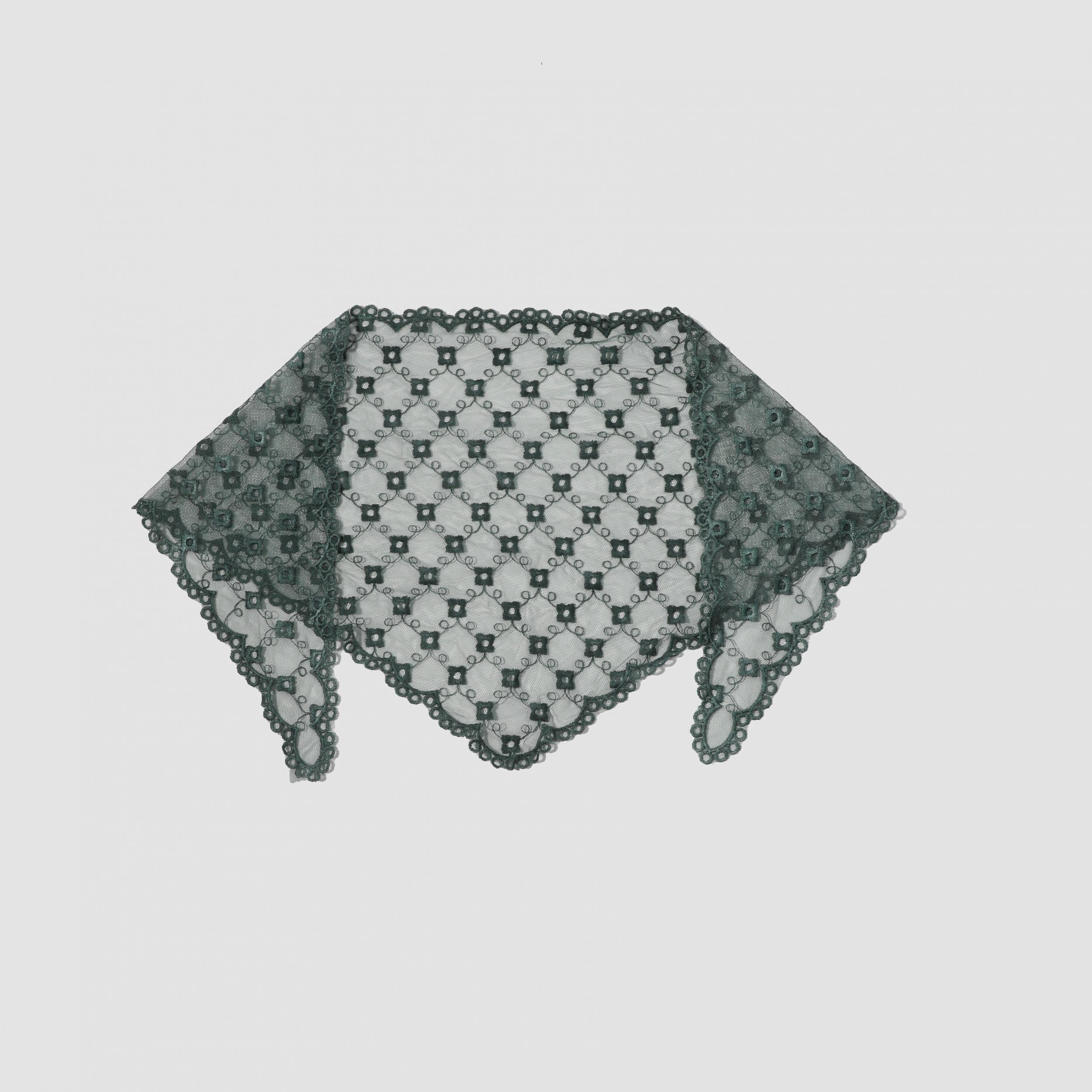 Floral Lace Triangle Scarf Thin Shawl Bandana Neckerchief for Women