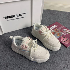 Women's Lace up Mesh Skate Shoes Low Outdoor Flatform Lightweight Sneakers