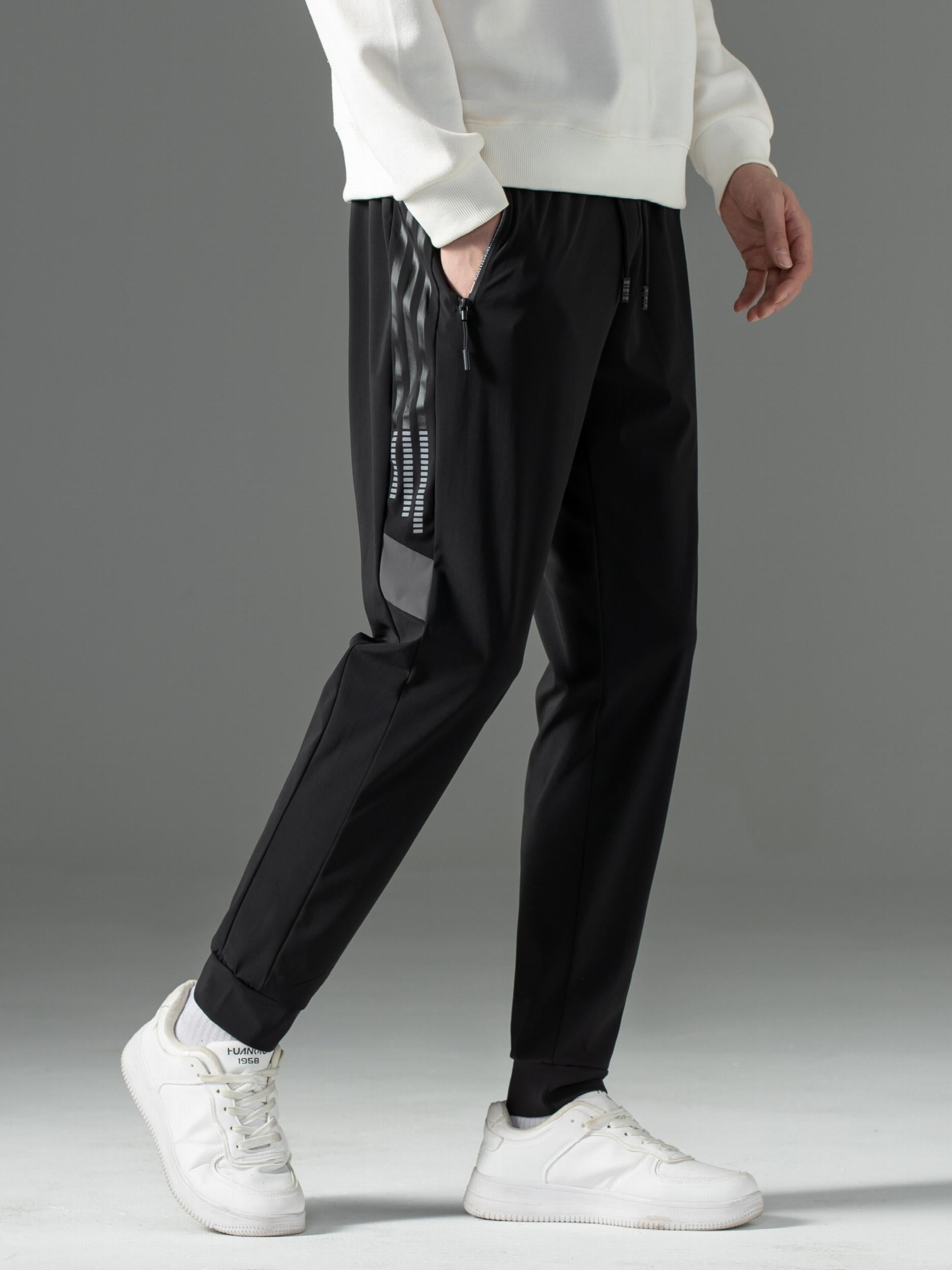 Men's Quick Drying Stretch Trousers with Zipper Pocket
