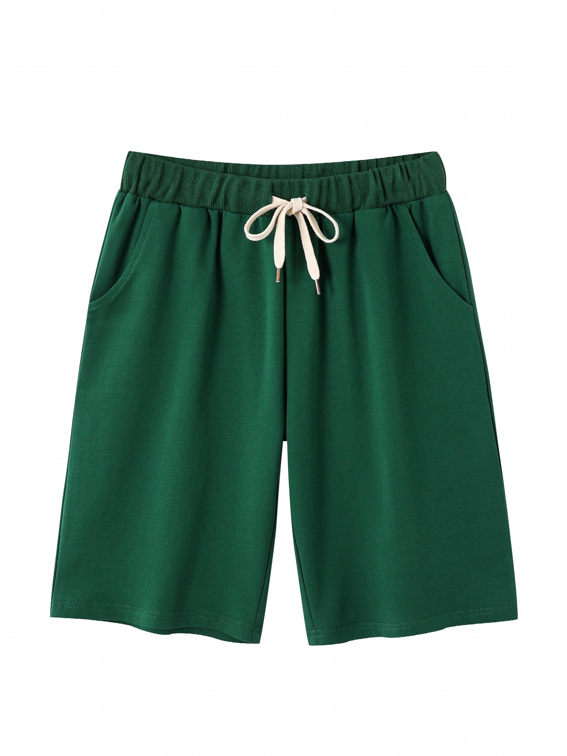 Summer Drawstring Loose Shorts Elastic Waist Sports Biker Yoga Shorts