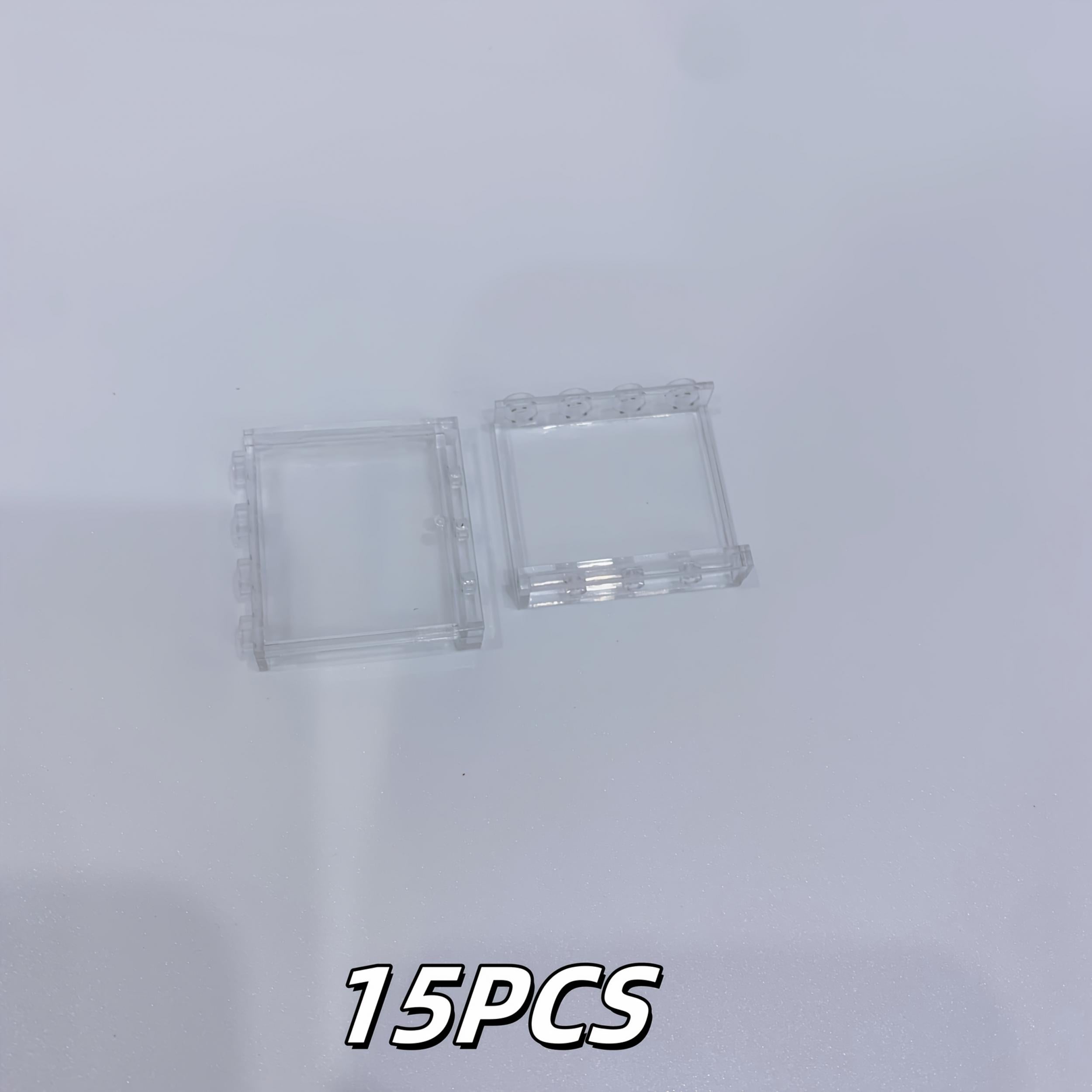 15pcs Clear Panel Transparent Wall Bricks Building Blocks