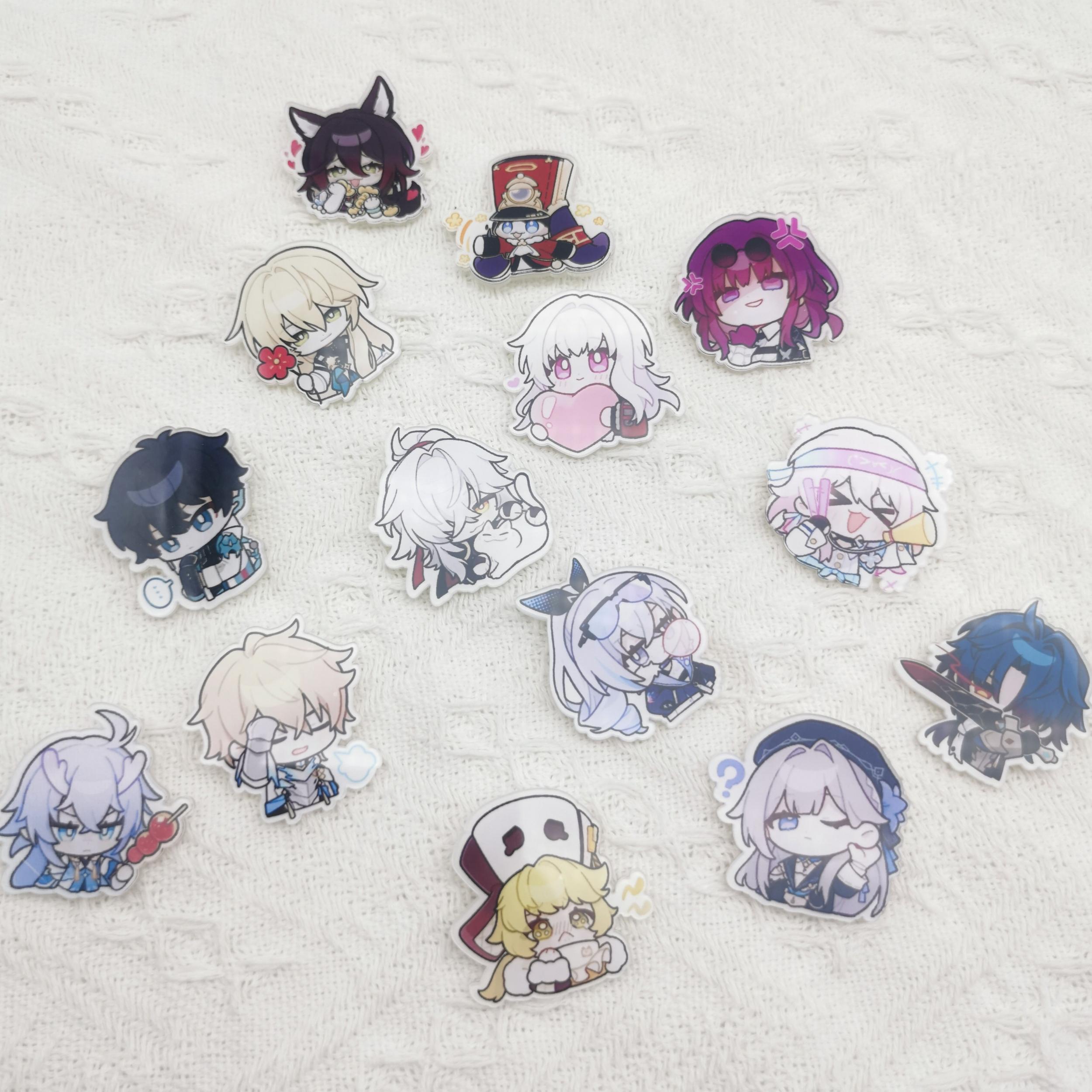 Cartoon Acrylic Brooches for Kids Clothing Pins
