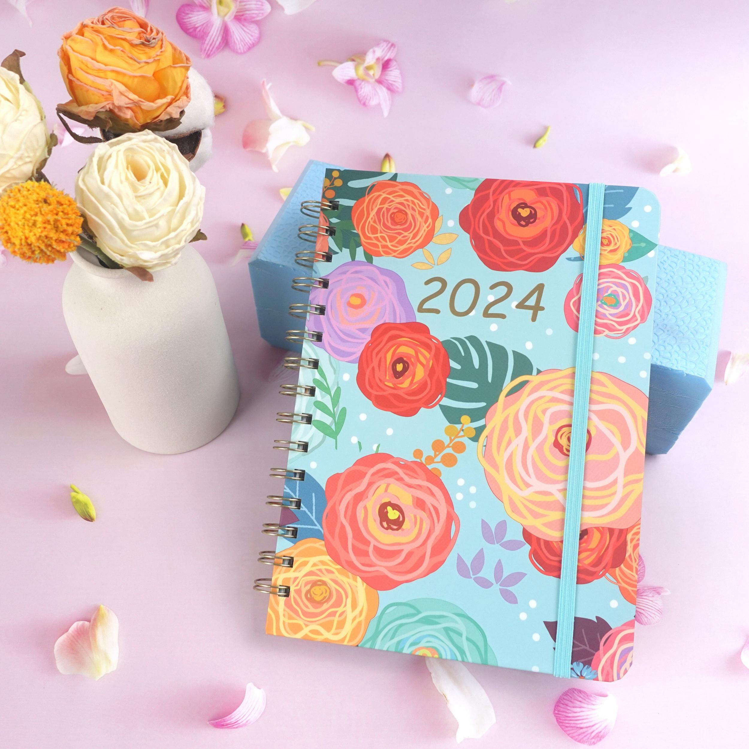 24 Years 12 Months Creative Flower A5 Weekly Plan Coil Book