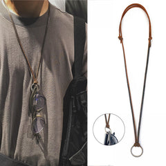 Retro Adjustable Leather Necklace for Sunglasses