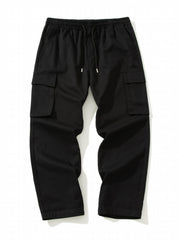 Men's Drawstring Cargo Pants for Spring/Fall