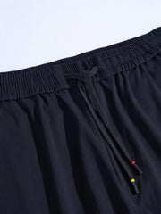 Men's Casual V Print Cargo Pants with Pockets