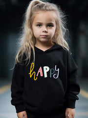 Girls 2pcs Cartoon Hooded Sweatshirt & Sweatpants Set