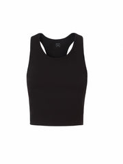 Solid Crew Neck Tank Top Sleeveless Racerback Top for Summer
