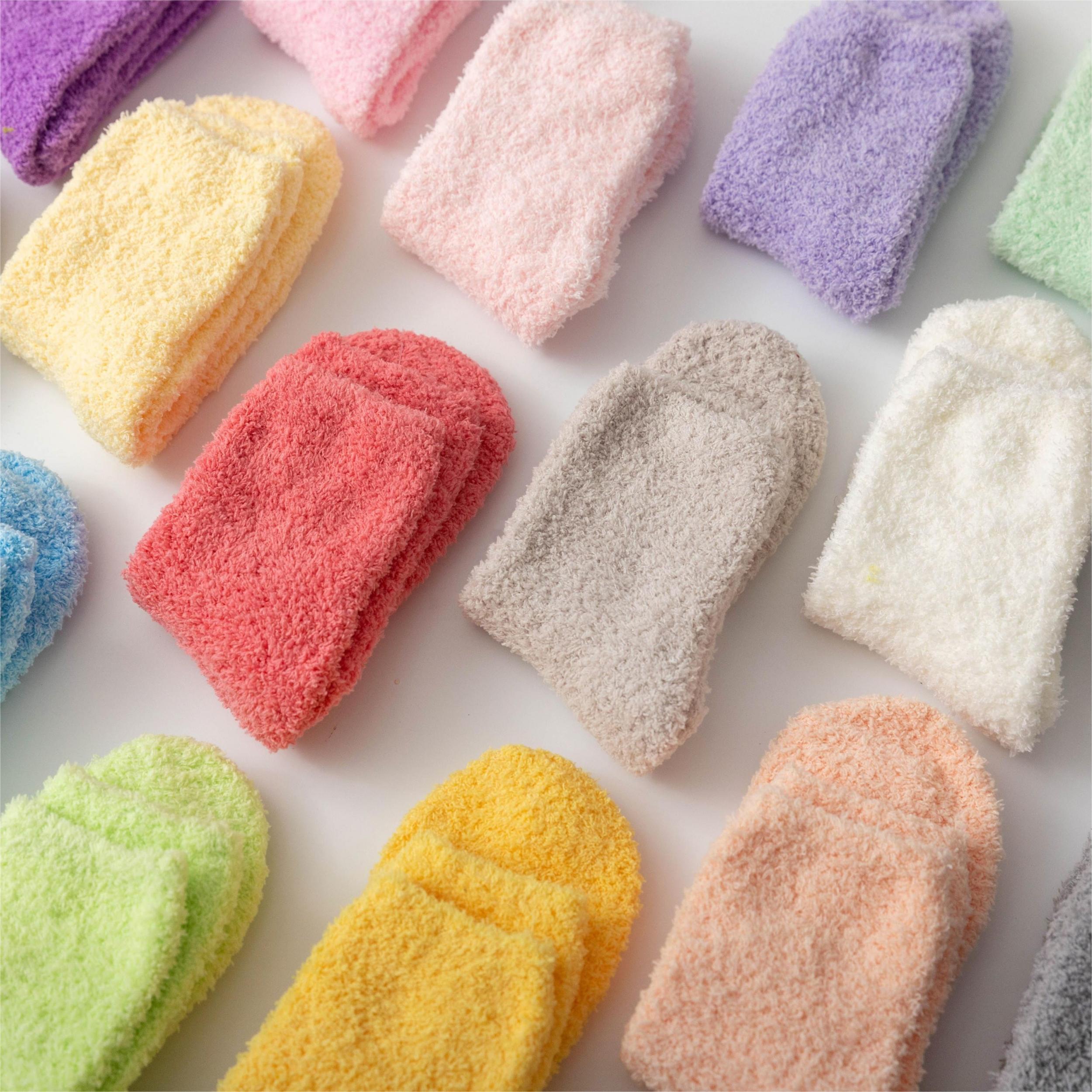 5 Pairs Fuzzy Floor Socks Warm & Comfy