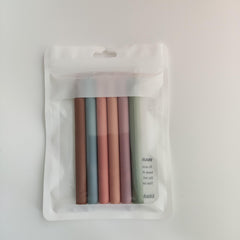 6pcs Reusable Baby Silicone Straws BPA-Free Straw Set for Babies and Toddlers