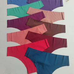 10 Seamless Solid Panties Breathable Stretchy Intimates Women's Lingerie