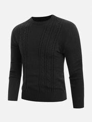 Men's Casual Knit Crew Neck Sweater Warm Top