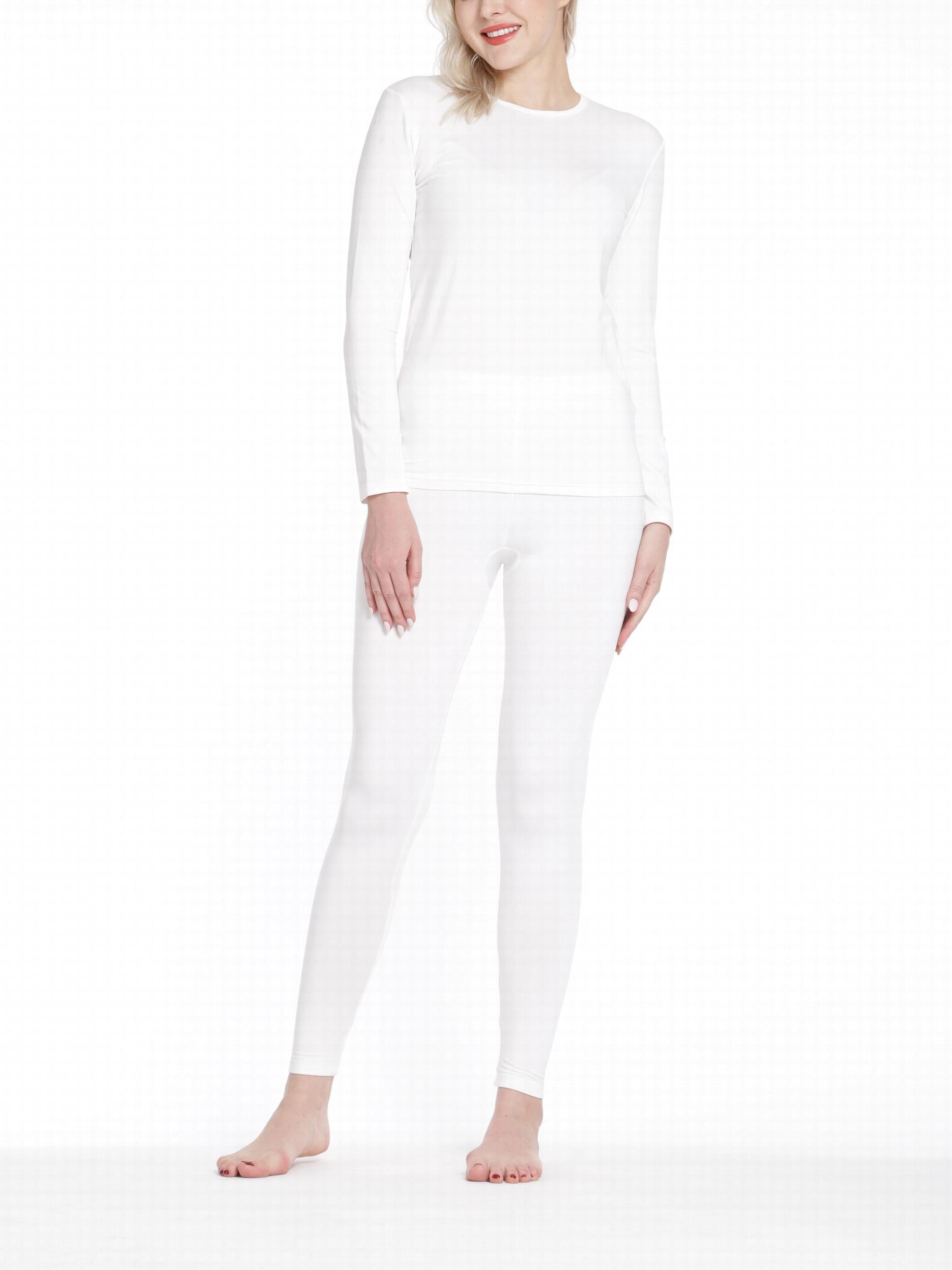 Women's Thermal Underwear Set Long Sleeve Crew Neck Tops & Pants