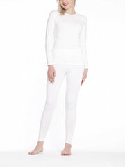 Women's Thermal Underwear Set Long Sleeve Crew Neck Tops & Pants
