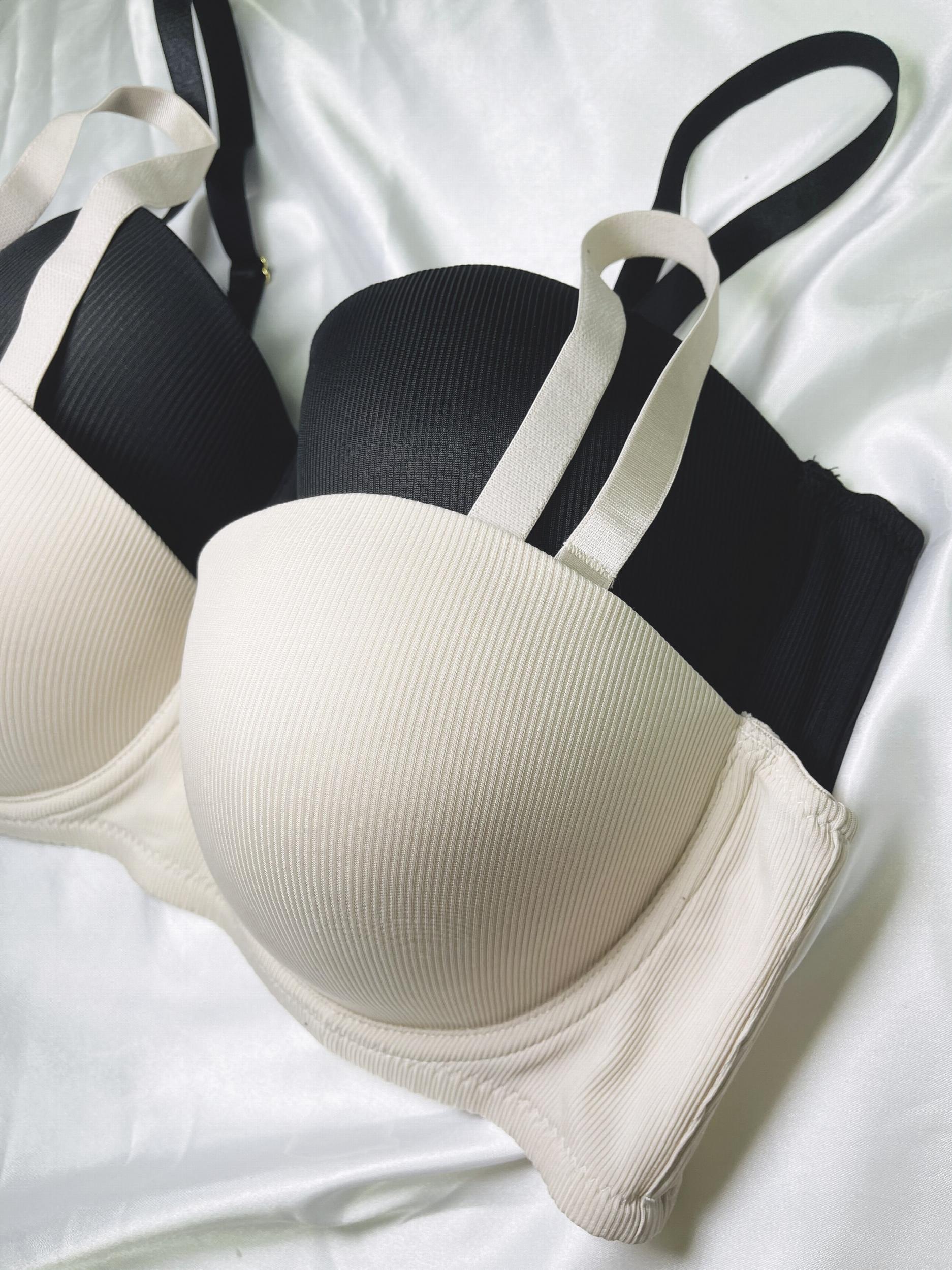 2 Pack Plus Size Seamless Lightly Padded T shirt Bralette Set