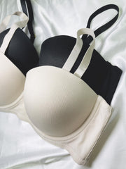 2 Pack Plus Size Seamless Lightly Padded T shirt Bralette Set