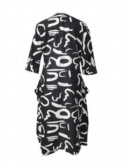 Women's Plus Print Top & Elastic Pants Two Piece Set