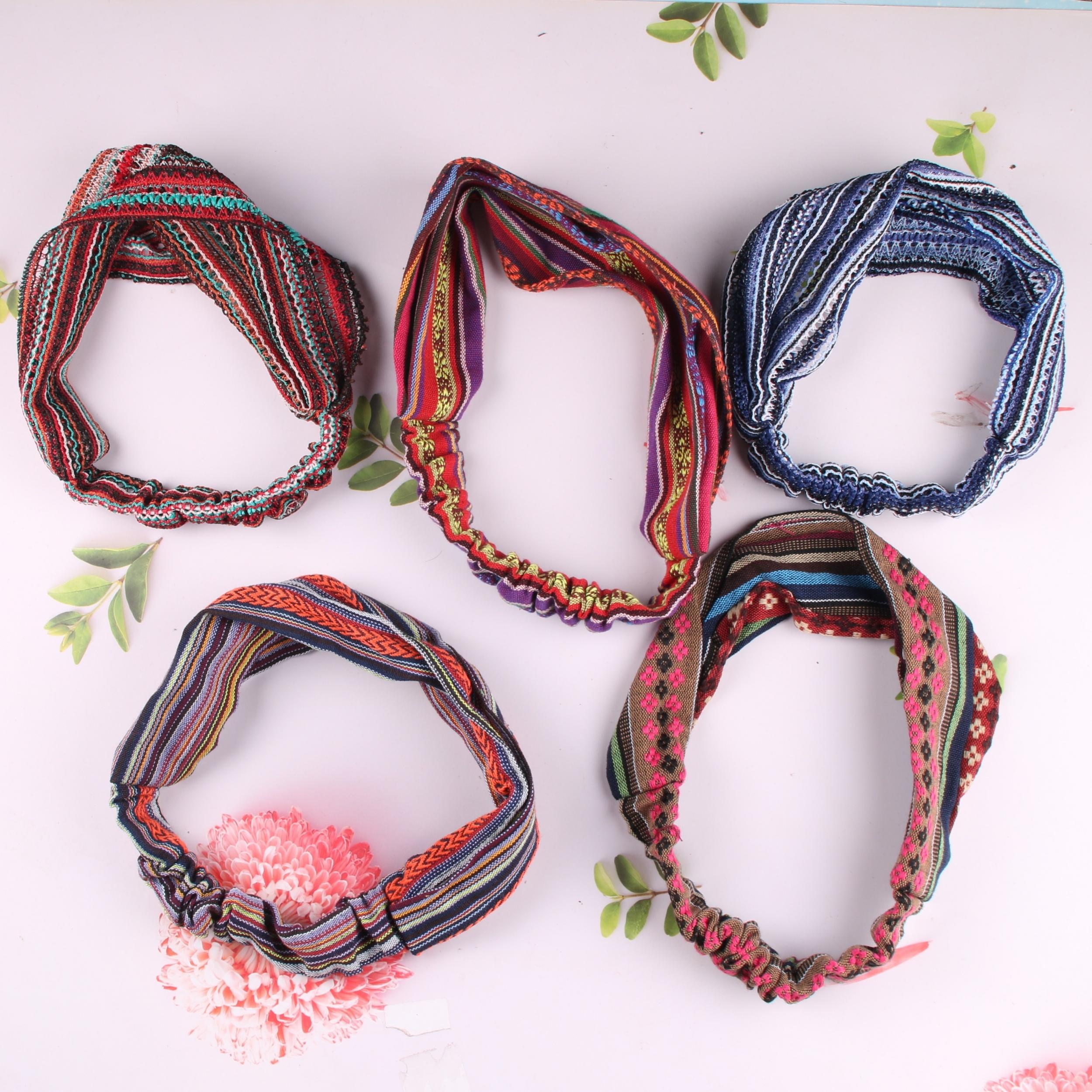 Cotton And Linen Wide Brim Hairband Girls Headband Casual Headwear