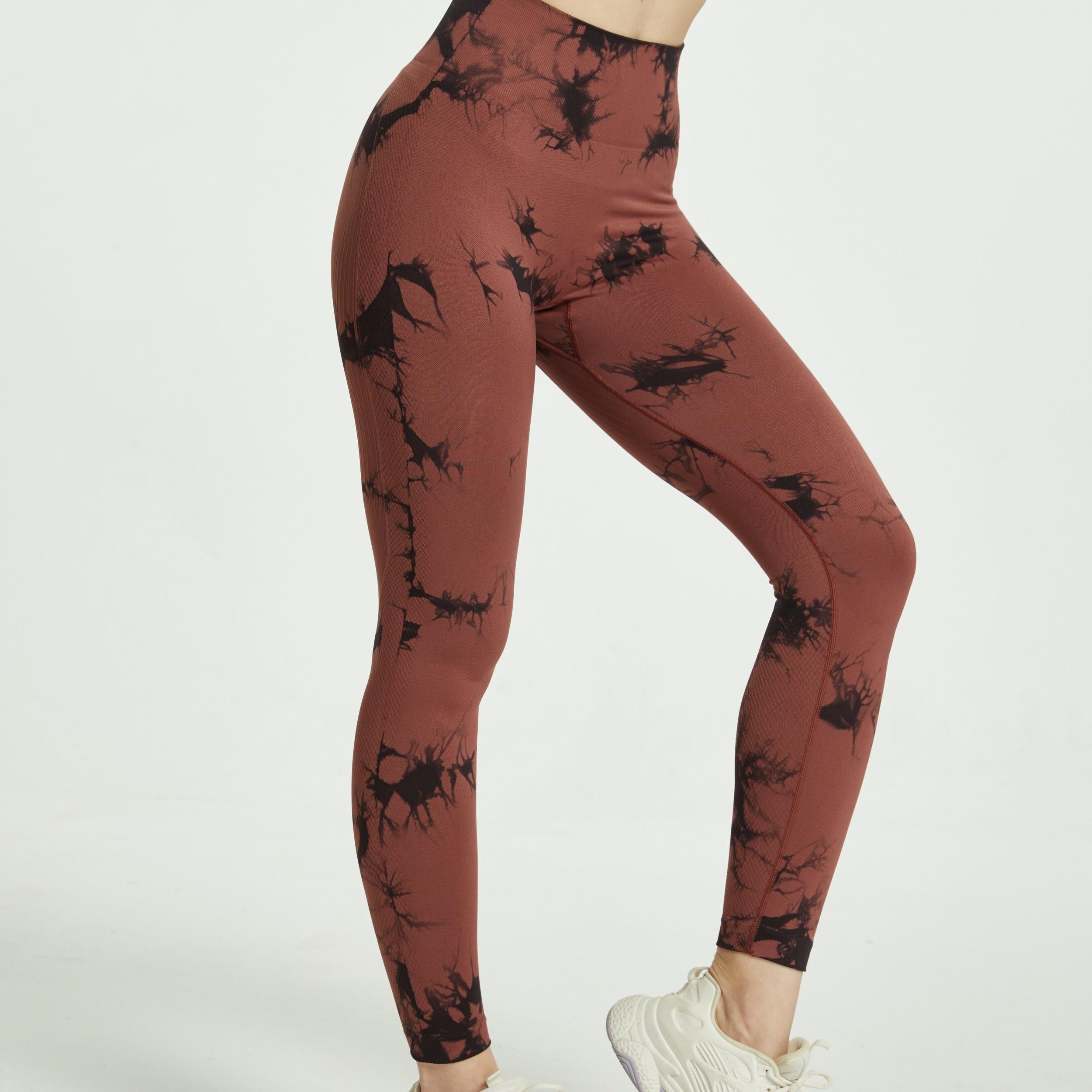 Tie Dye High Stretch Leggings High Waist Yoga Running Pants