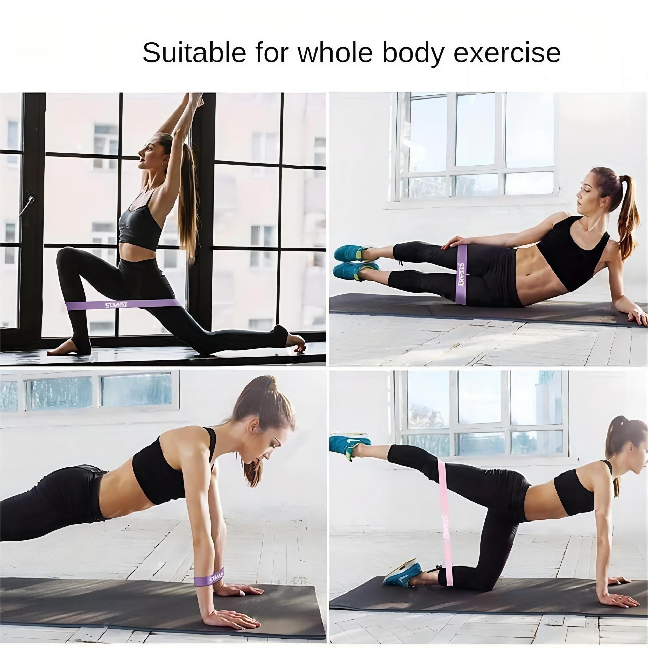 Yoga Elastic Stretching Band Fitness Resistance Bands Leg Squat Hip Lifting