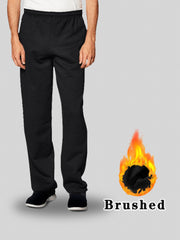 Men's Fleece Warm Training Pants Soft Thermal Plush Pants