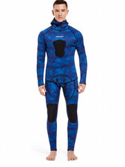 Men's Neoprene 3mm Camo Hoodie Wetsuit Full Suit for Snorkeling