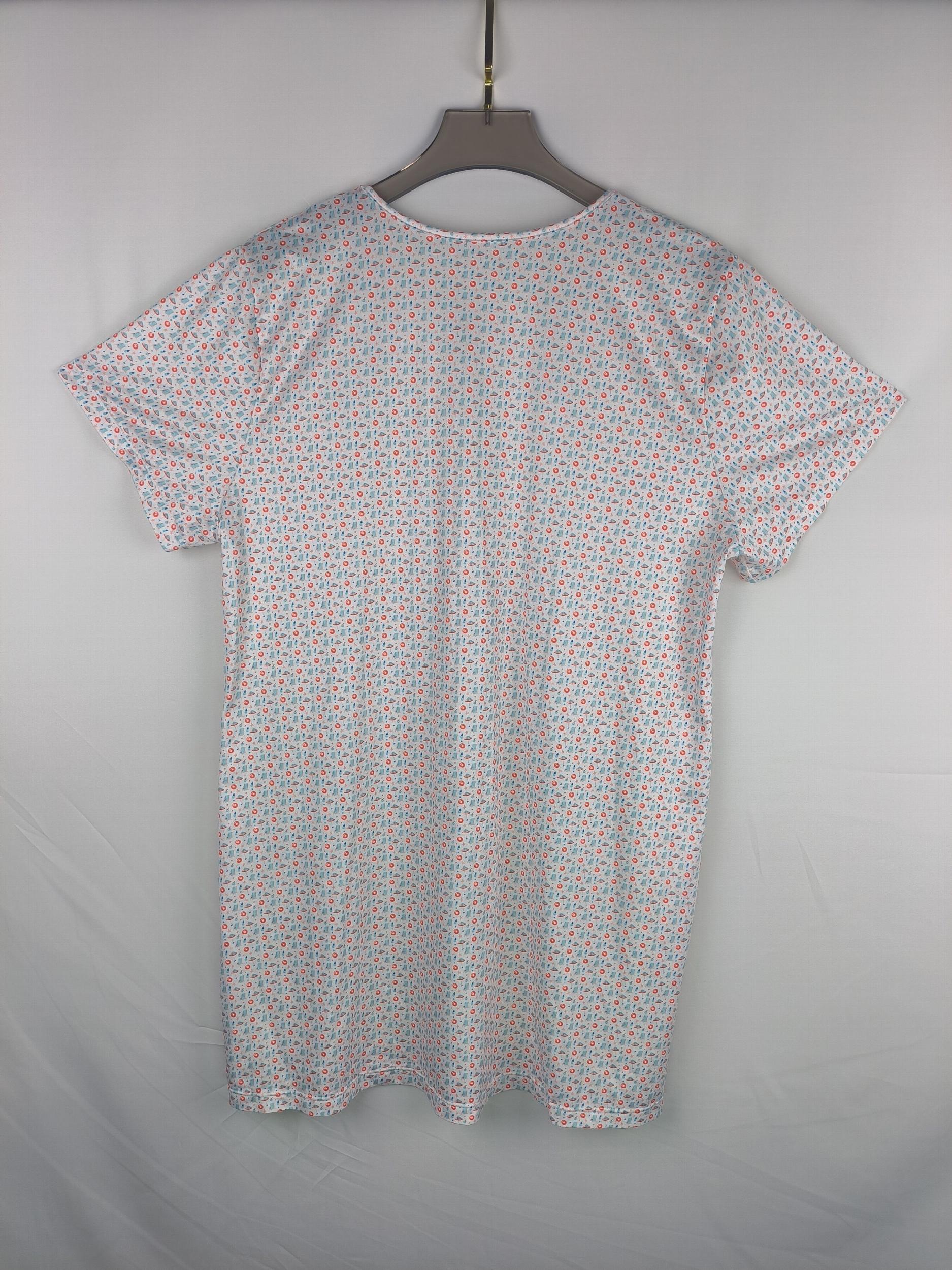 Floral Print Round Neck Short Sleeve Loungewear Dress