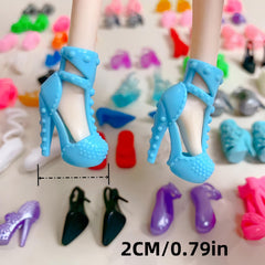10 Pairs Vibrant High Heel Sandals for 11-8 Dolls