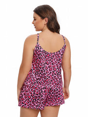 Sexy Pajama Set Leopard Print Camisole & Shorts Loungewear