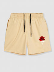 Men's Floral Print Drawstring Shorts for Summer