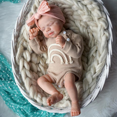 Handcrafted Reborn Youngsters Doll with Painted Hair Soft Vinyl Head
