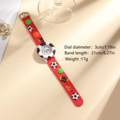 Red Football Basketball Rugby Sports Casual Watch