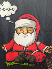 Santa Claus Meditating Print Men's Short Sleeve Tee